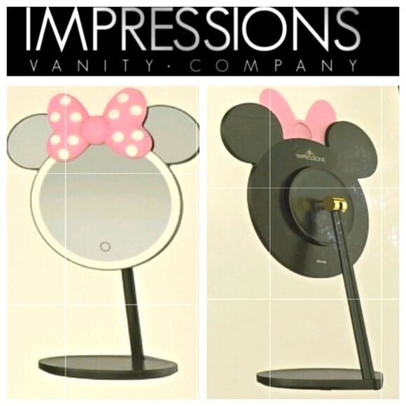 Impressions X Disney Minnie Mouse Bowtiful LED Tabletop Makeup Mirror - Picture 5 of 12